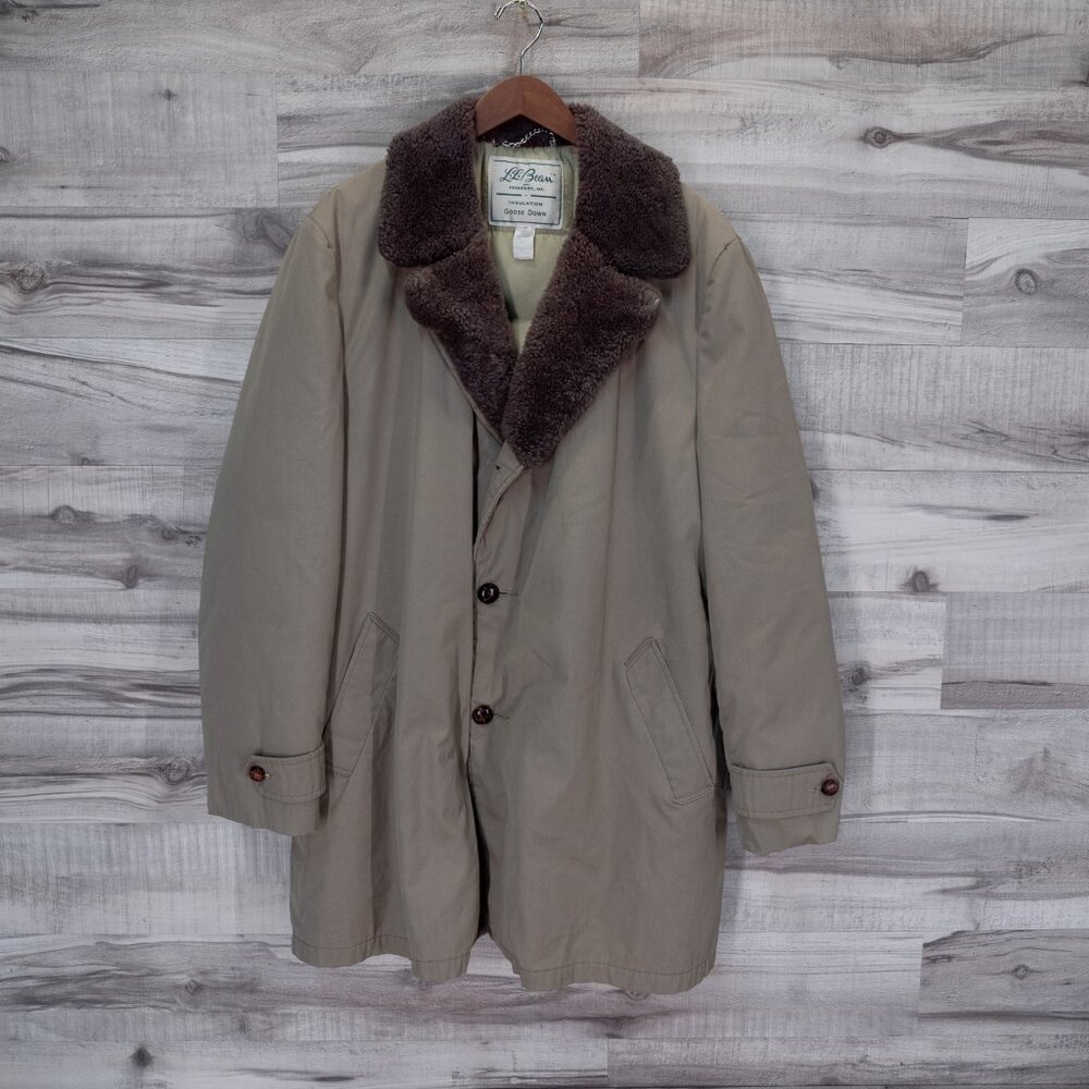 Vintage 1970s L.L. Bean Goose Down Fill Parka Jacket size 46